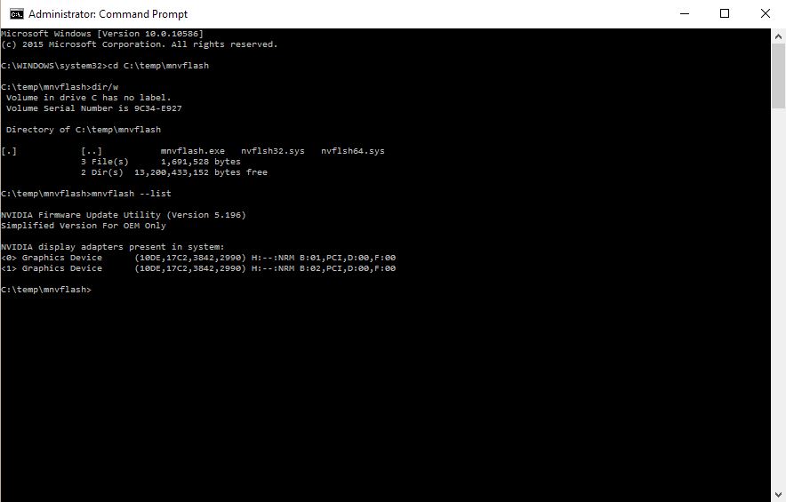 Nvidia firmware update utility windows 10 sales